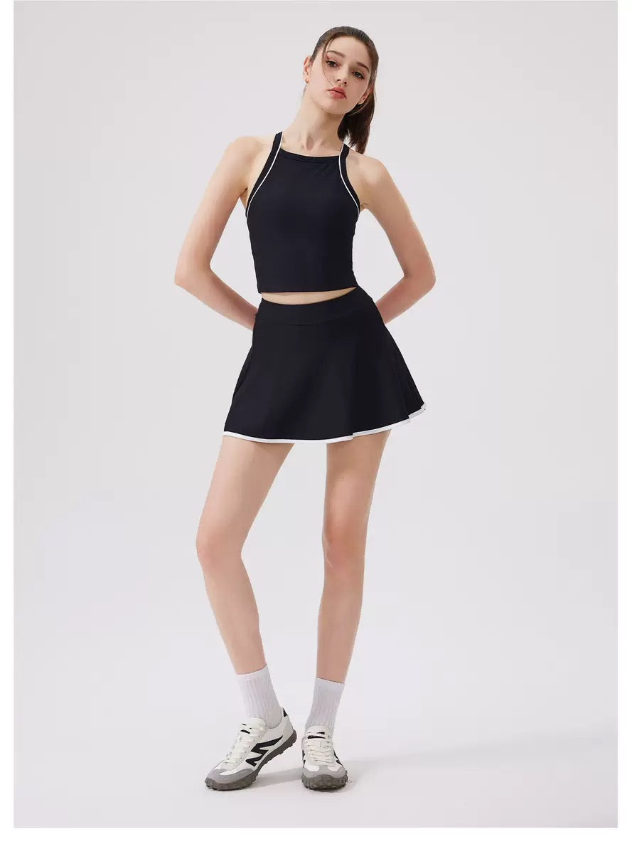 「Rosé」Ribbed Skirt for Dance Tennis Yoga Daily